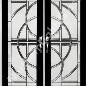 Hemispheres Stained Glass Door Insert