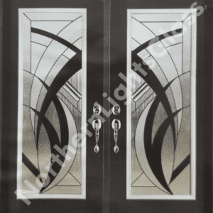 Lyra Stained Glass Door Insert