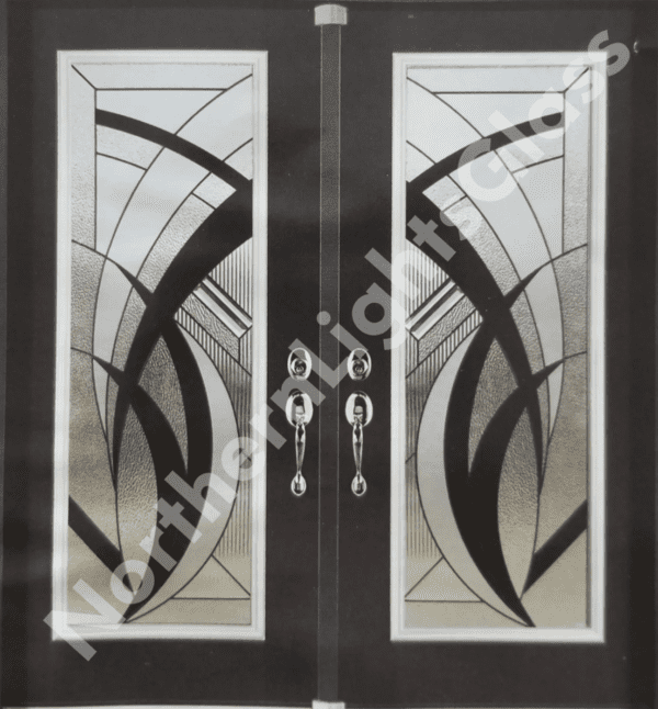 Lyra Stained Glass Door Insert